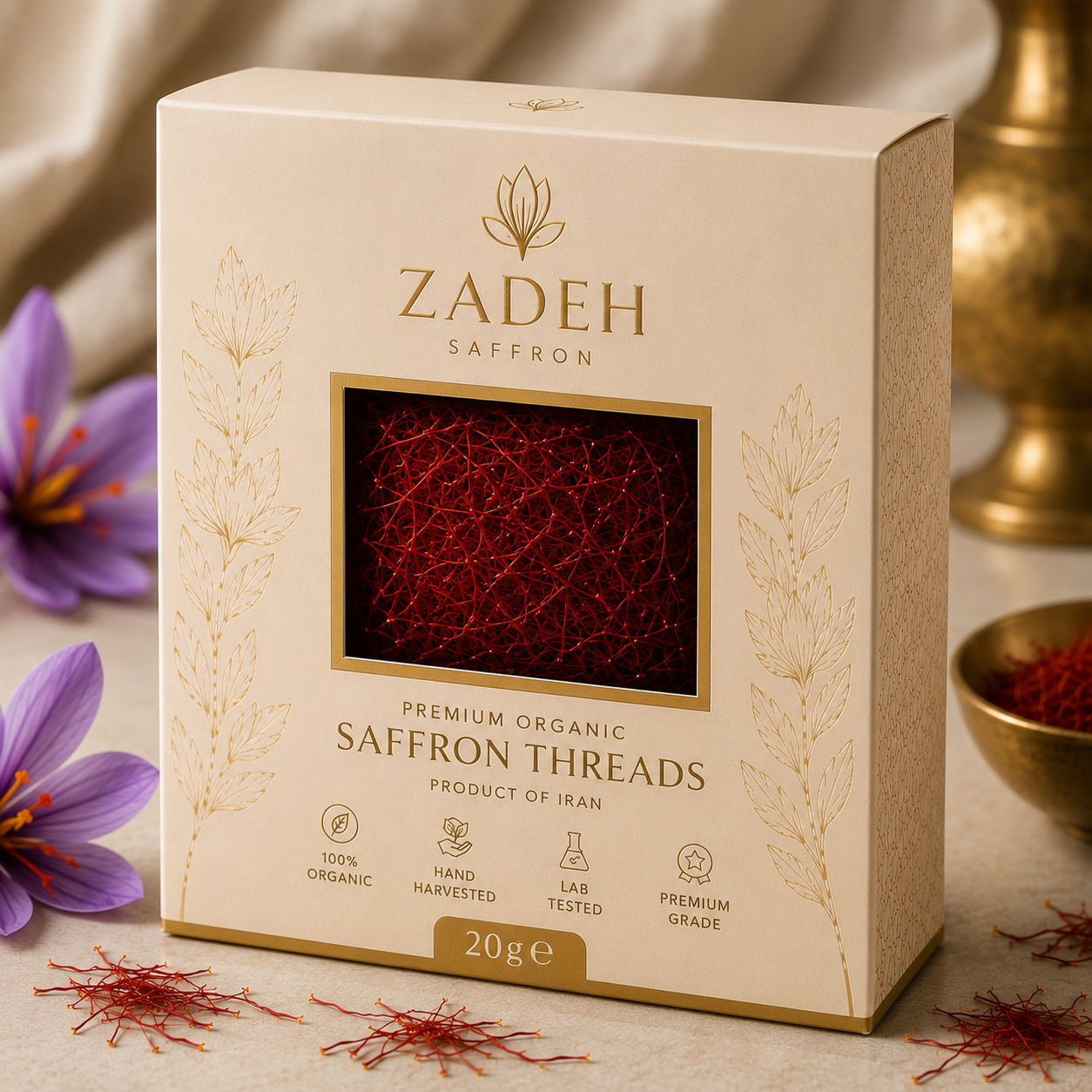 Zadeh Premium Persian Organic Saffron Threads