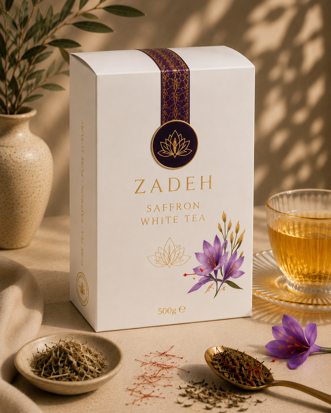 Zadeh Luxury Saffron White Tea