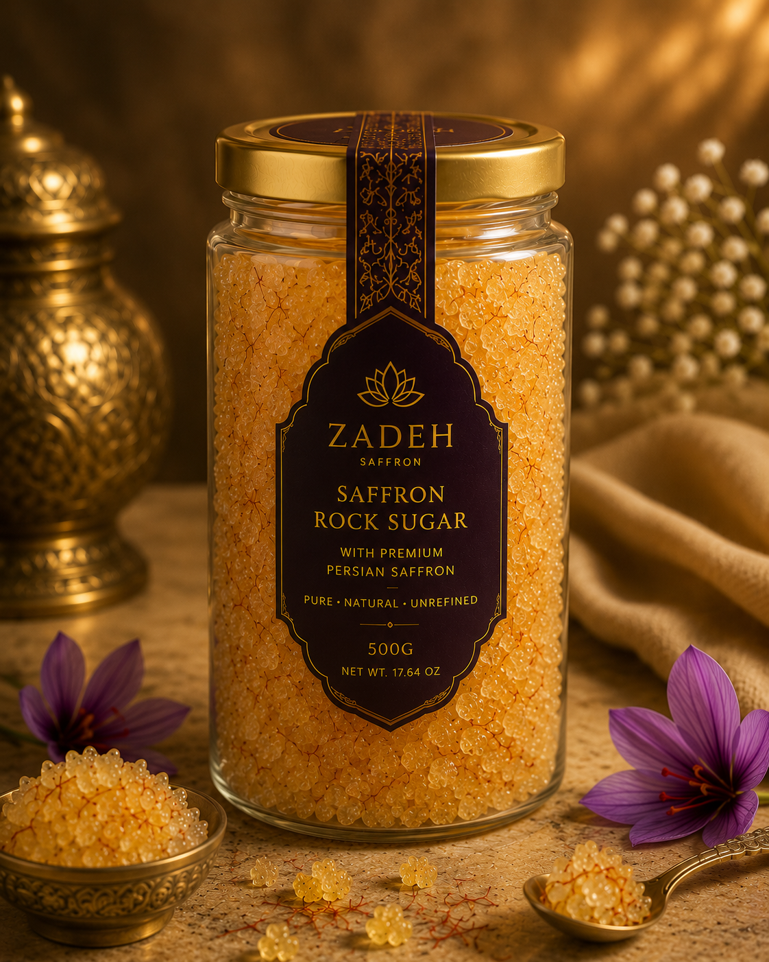 Zadeh Luxury Saffron Rock Sugar
