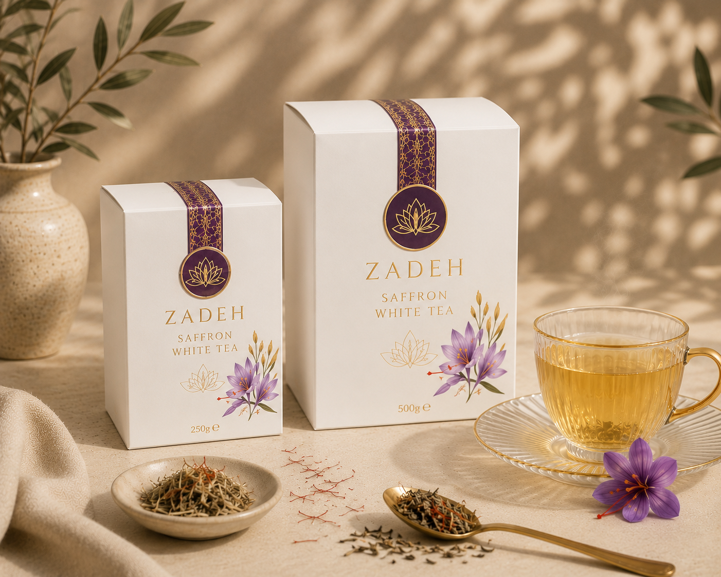 Zadeh Luxury Saffron White Tea