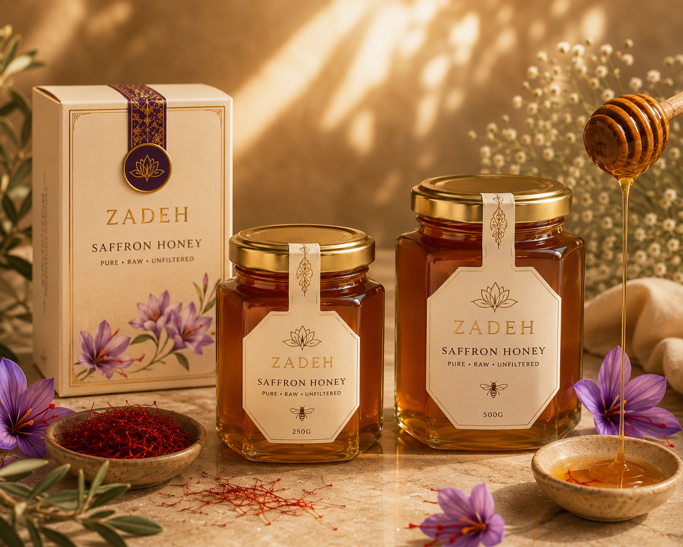 Zadeh Luxury Saffron Honey