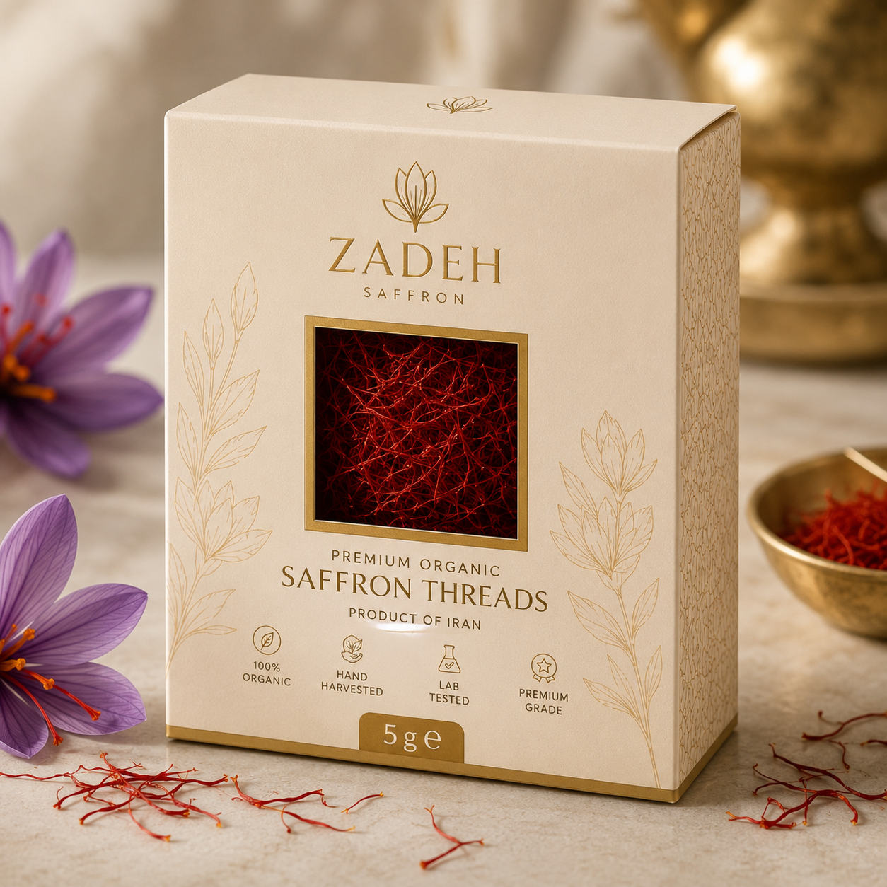 Zadeh Premium Persian Organic Saffron Threads