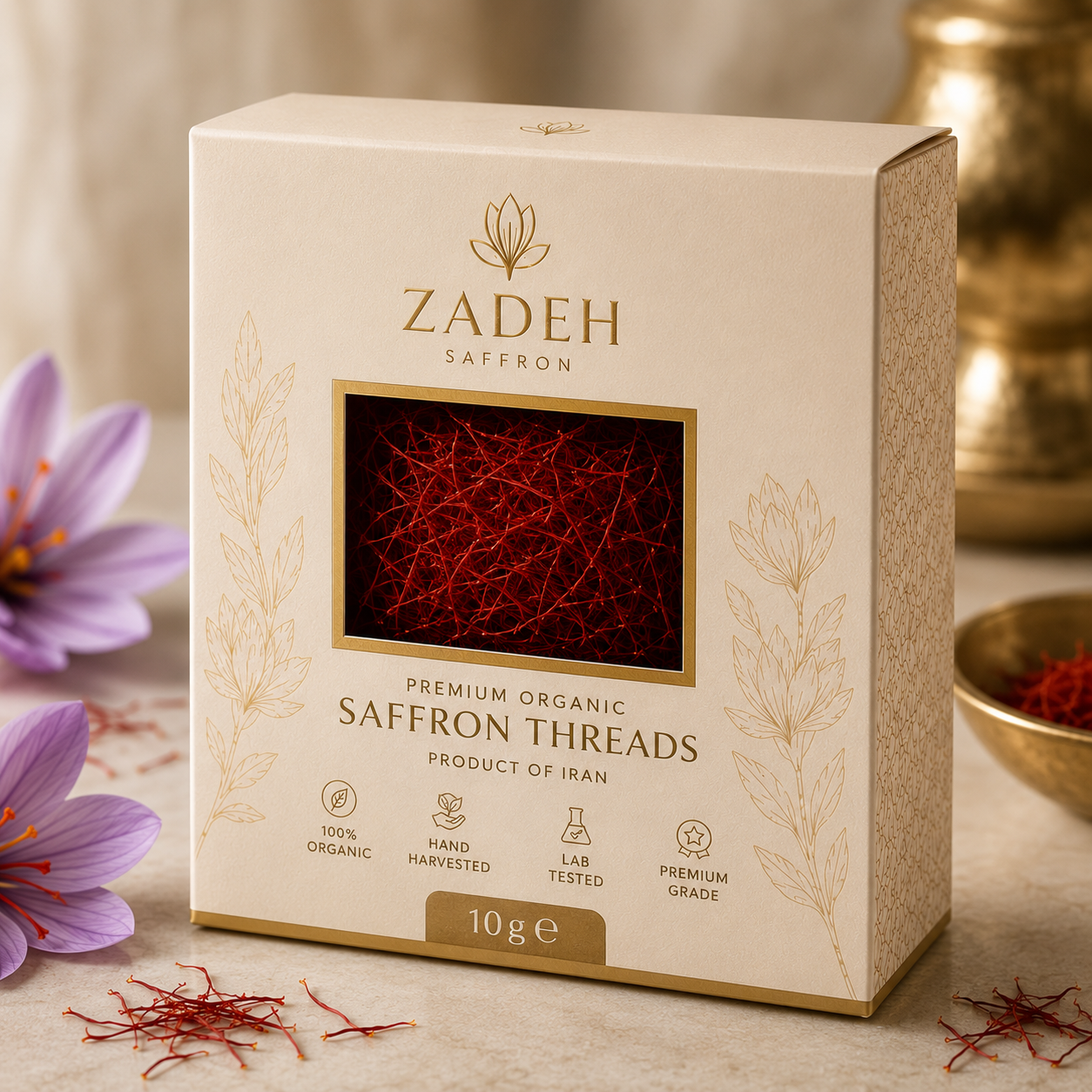 Zadeh Premium Persian Organic Saffron Threads