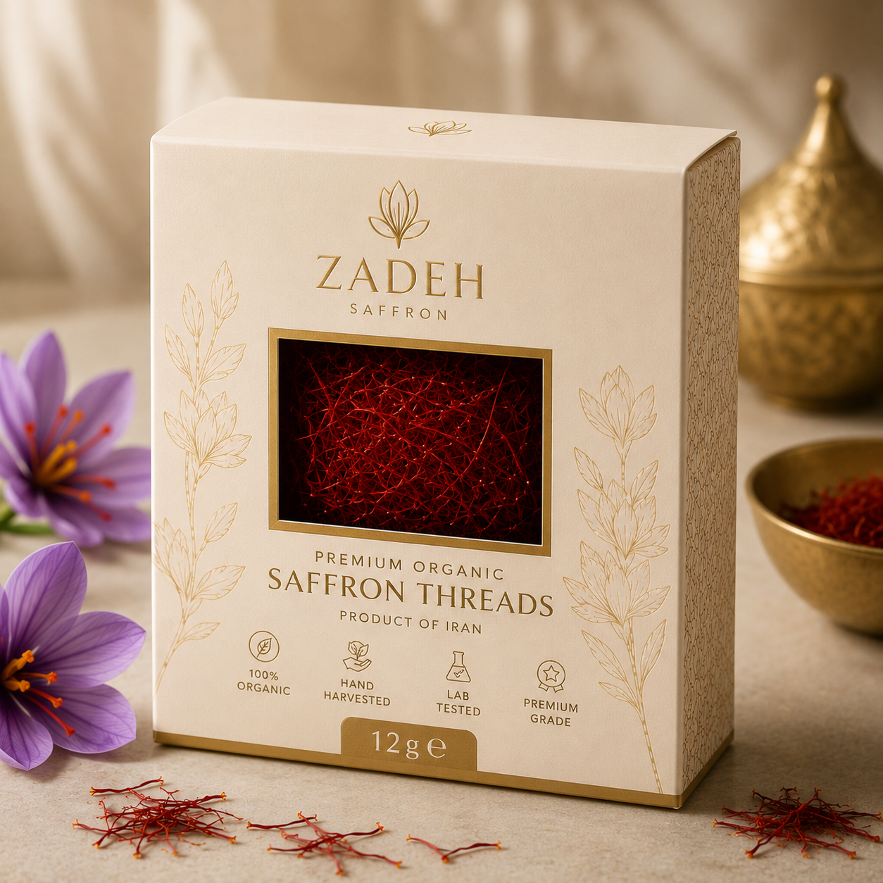 Zadeh Premium Persian Organic Saffron Threads