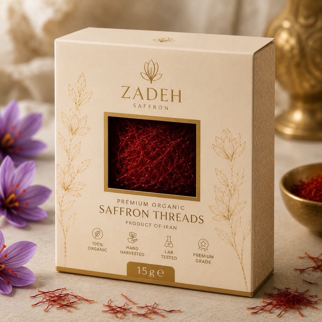 Zadeh Premium Persian Organic Saffron Threads