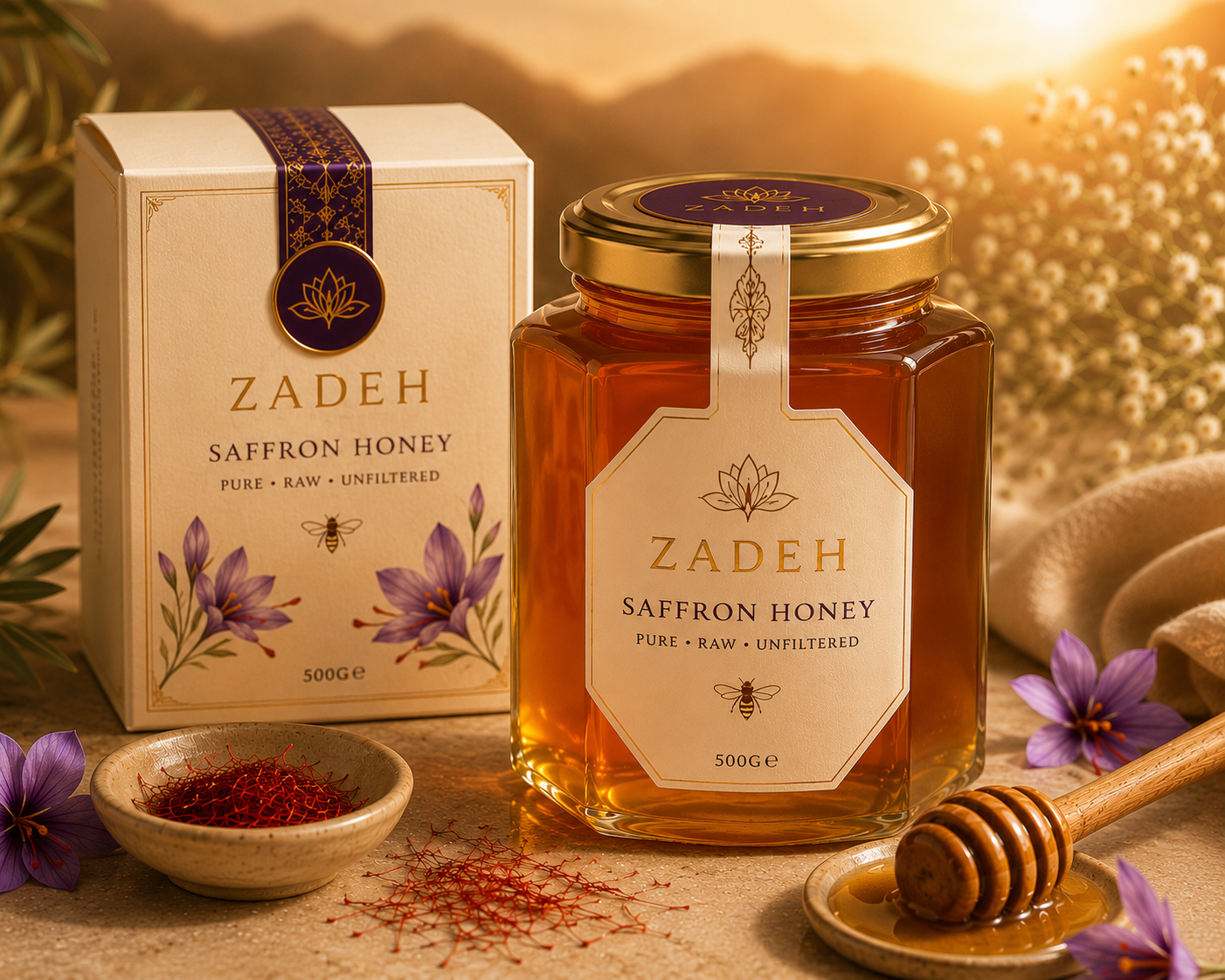 Zadeh Luxury Saffron Honey
