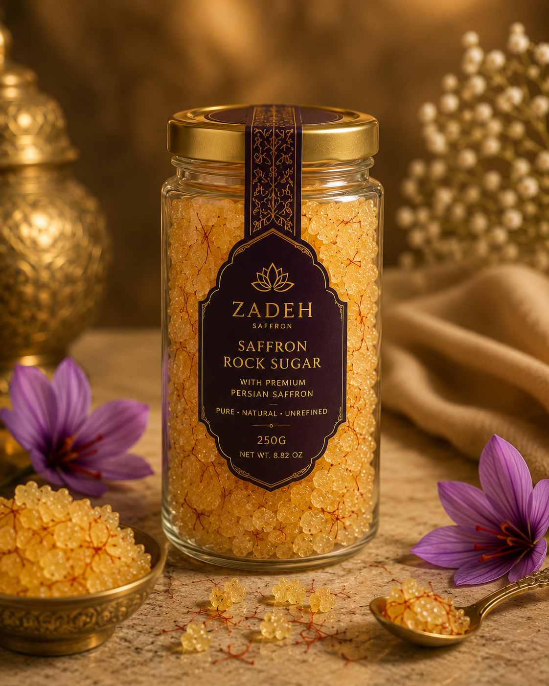 Zadeh Luxury Saffron Rock Sugar